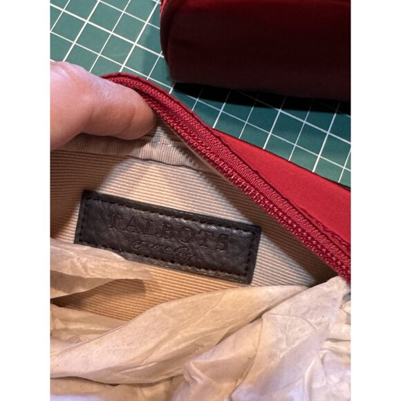 2 Talbots Quilted Satin Red Cosmetic Bags NWT - Picture 4 of 4